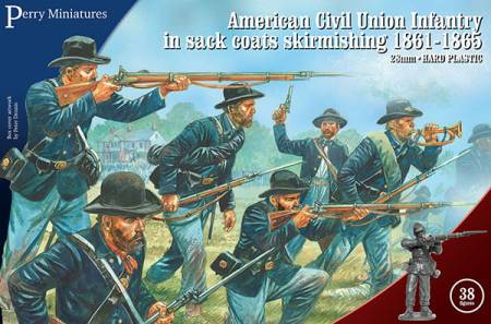 Perry Miniatures American Civil Union Infantry in Sack Coats Skirmishing 1861-65